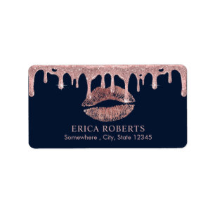 Étiquette Maquillage Artiste Rose Lips Gold Lèvres Driving M