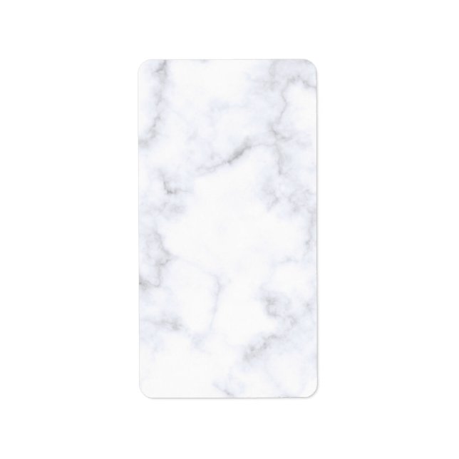 Étiquette Marbre blanc (Devant)