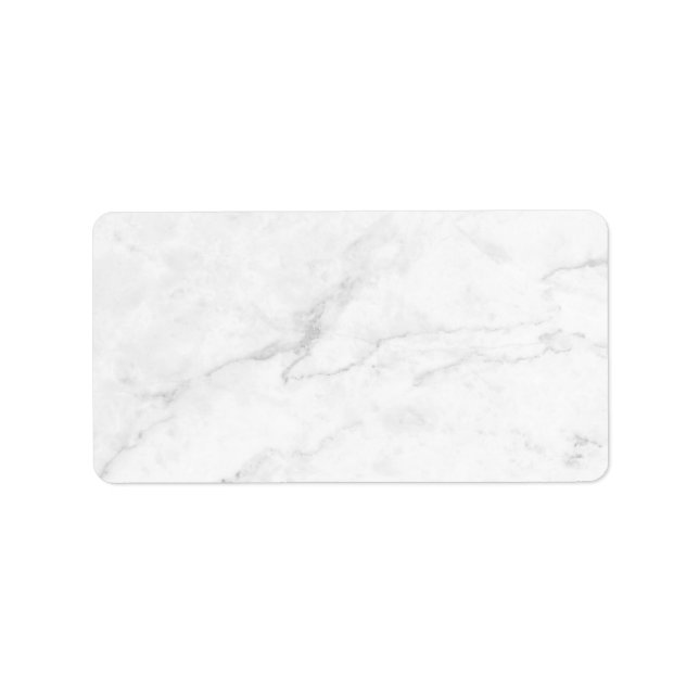 Étiquette Marbre Blanc (Devant)