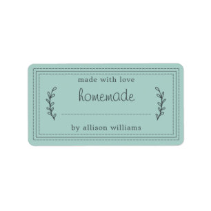 Étiquette Marchandises Rustiques faites maison confiture Can