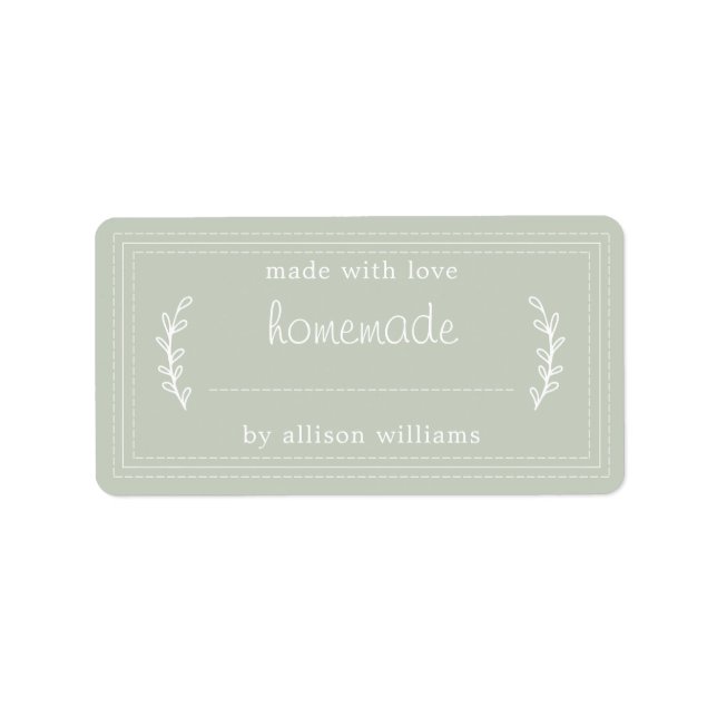 Étiquette Marchandises Rustiques Maison Cuisine Jam Canne Ve (Devant)