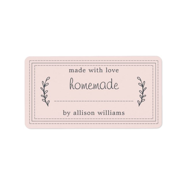 Étiquette Marchandises Rustiques Maison Cuisine Jam Canning  (Devant)