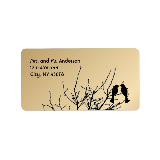 Étiquette mariage campagnard rustique inséparable moderne (Devant)