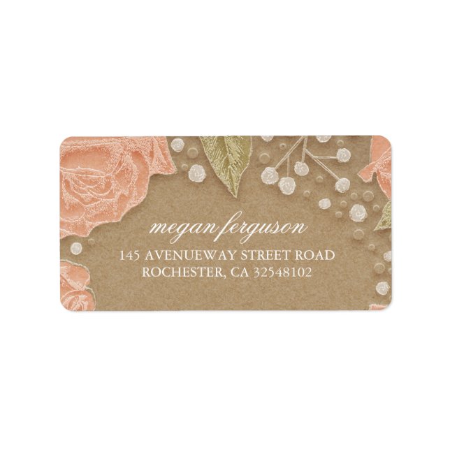 Étiquette Mariage de la respiration du bébé et des roses ros (Devant)