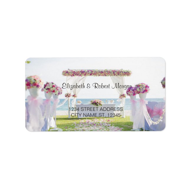 Étiquette Mariage de mariage de plage (Devant)