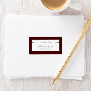 Étiquette Mariage des flèches minimalistes   Adresse rouge