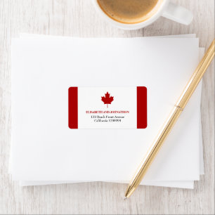 Étiquette Mariage du drapeau canadien