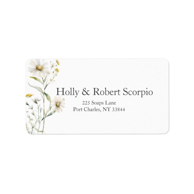 Étiquette Mariage Fleur sauvage Daisy (Devant)