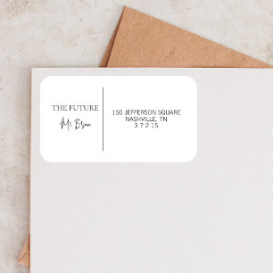 Étiquette Mariage personnalisé Élégant Courrier personnalisé