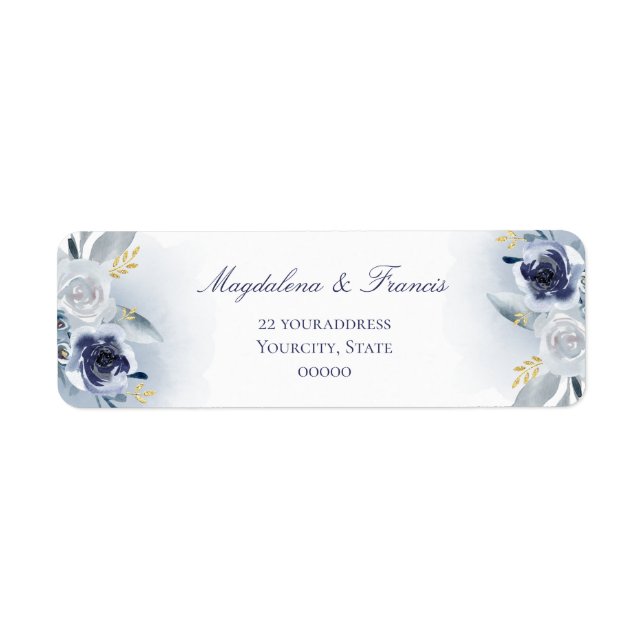 étiquette mariage rose bleu (Devant)