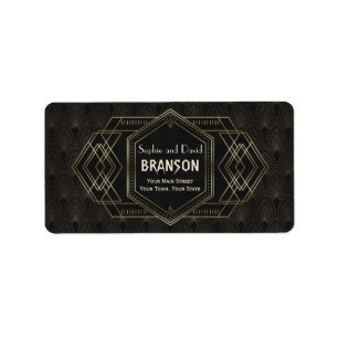 Étiquette Mariage vintage Gold Great Gatsby