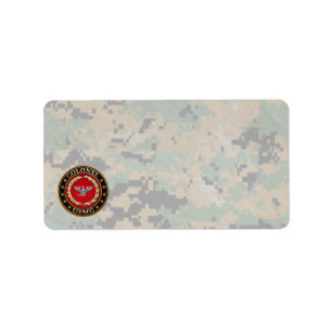 Étiquette Marines des États-Unis : Colonel (USMC Col) [3D]