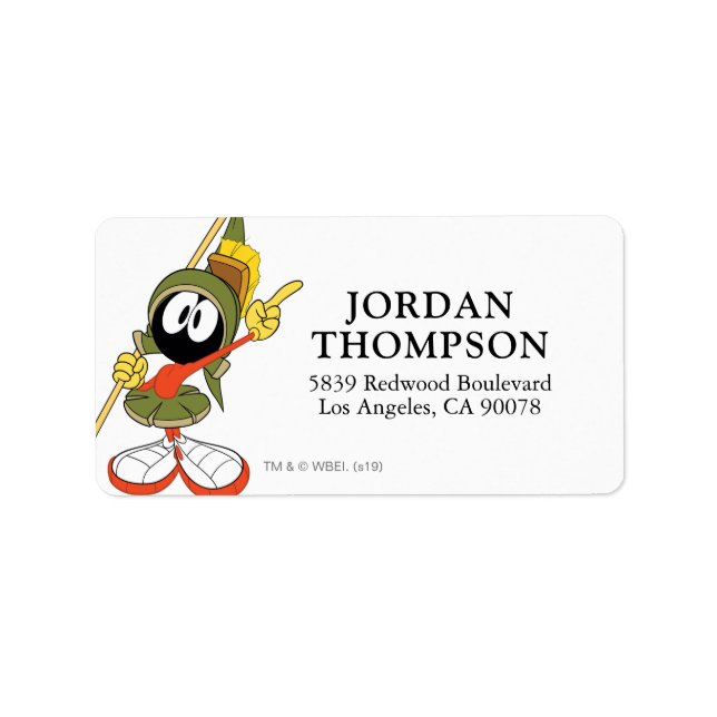 Étiquette MARVIN MARTIAN™ Cabane d'hiver (Devant)