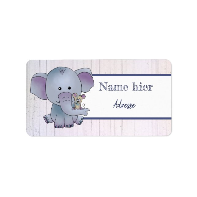 Étiquette Maus und Elefant (Devant)