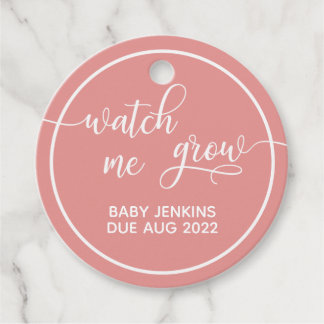 Étiquette Me Regarder Croissance Baby shower Favor