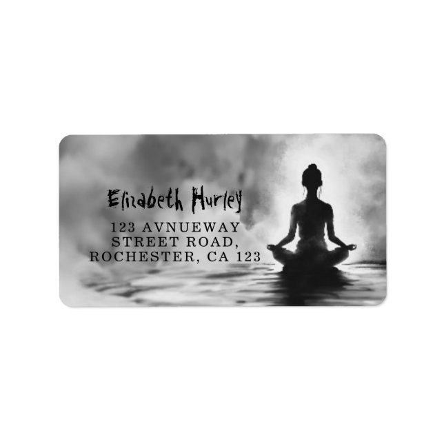 Étiquette Méditation Yoga Instructeur Lotus Pose Peinture à  (Devant)