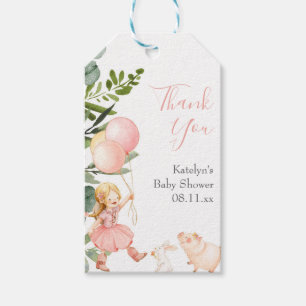Étiquette Merci Baby shower fille