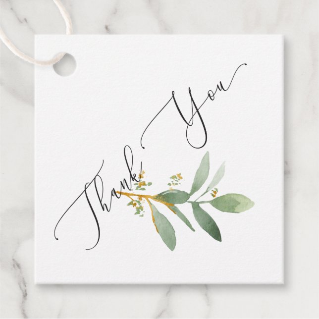 Étiquette Merci Classy Wedding Favor (Devant)