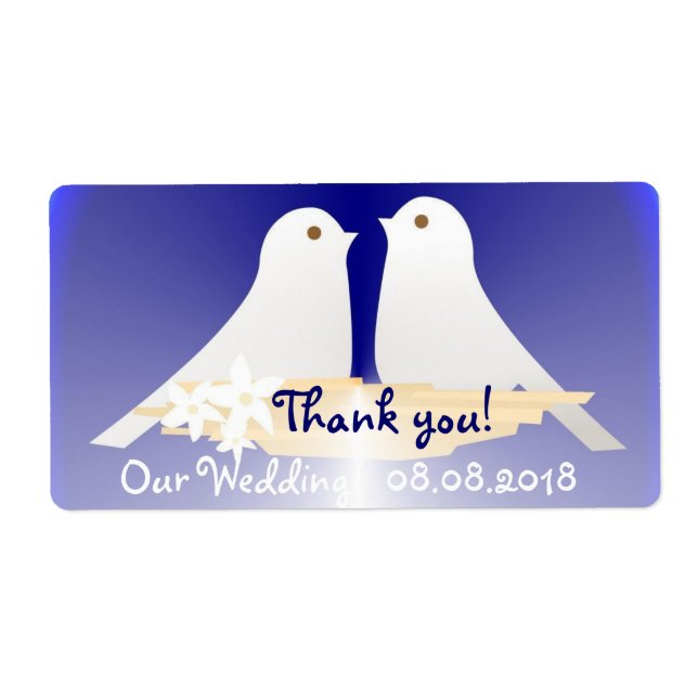 Étiquette Merci Mariage (Devant)