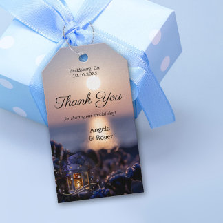 Étiquette Merci ou cadeau de Fête des mariées préf