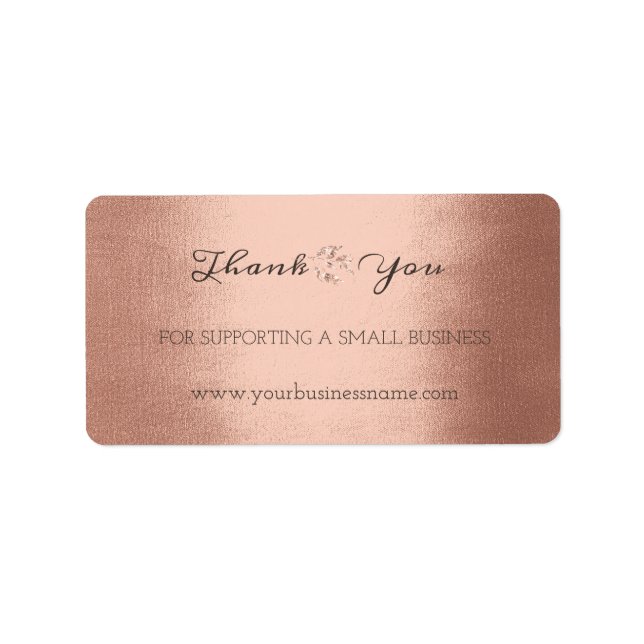 Étiquette Merci Pour Le Soutien Aux Petites Entreprises Rose (Devant)