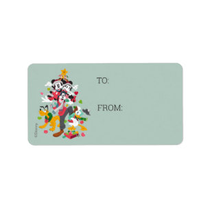 Étiquette Mickey et ses amis   Pyramide de Noël