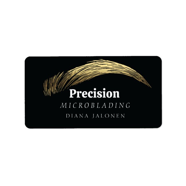 Étiquette Microbling PMU Artist Salon (Devant)