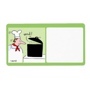 Étiquette mignon de stockage de nourriture