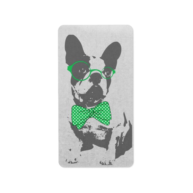 Étiquette Mignonne drôle animal vintage tendance French bull (Devant)
