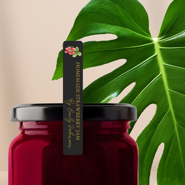 Étiquette mince à la confiture de fraise maison (Créateur téléchargé)