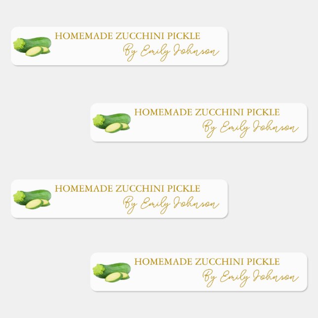 Étiquette mince à la courgette maison (Groupe)