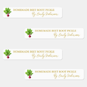 Étiquette mince de chiche à racine de betterave fa