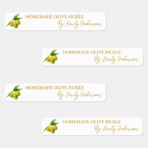 Étiquette mince de chiche d'olive maison