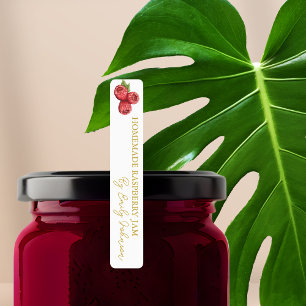 Étiquette mince de confiture de framboise maison