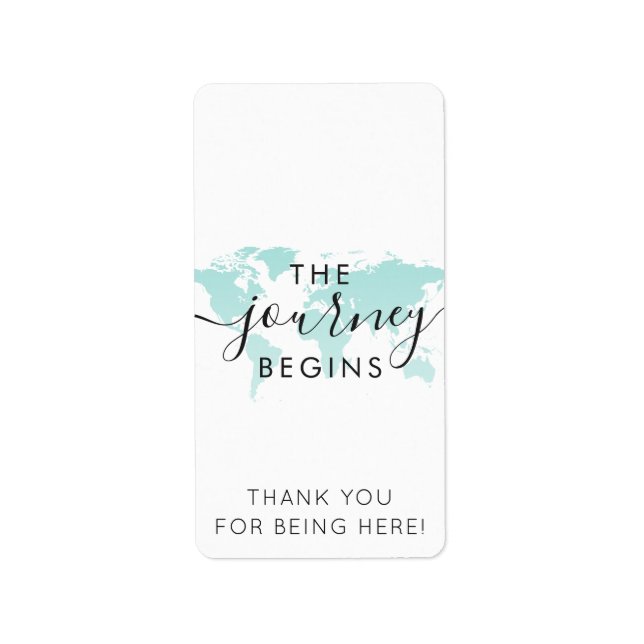Étiquette  Mini Barre de bonbons WrapTeal Carte du monde Déb (Devant)