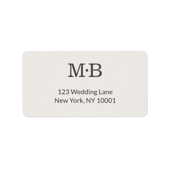 Étiquette Minimal Modern Elopement Wedding Address Label (Devant)