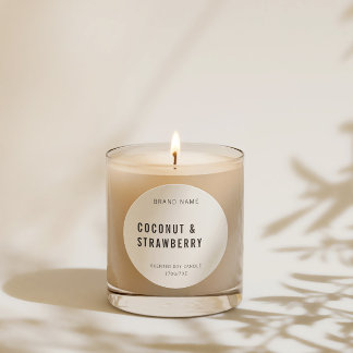 Étiquette minimaliste blanc marque et parfum