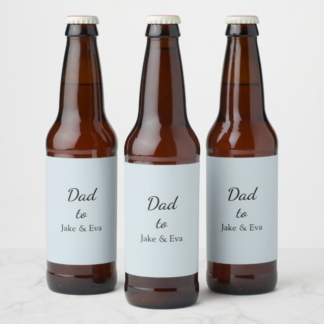Étiquette minimaliste de bière Pastel | Cadeau fêt (Bouteilles)