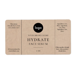 Étiquette minimaliste moderne face