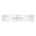 Étiquette minimaliste noir et blanc pour enveloppe