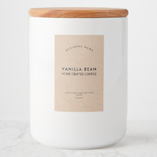 Étiquette minimaliste Rustique Kraft