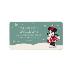 Étiquette Minnie Mouse Winter Onederland 1er anniversaire