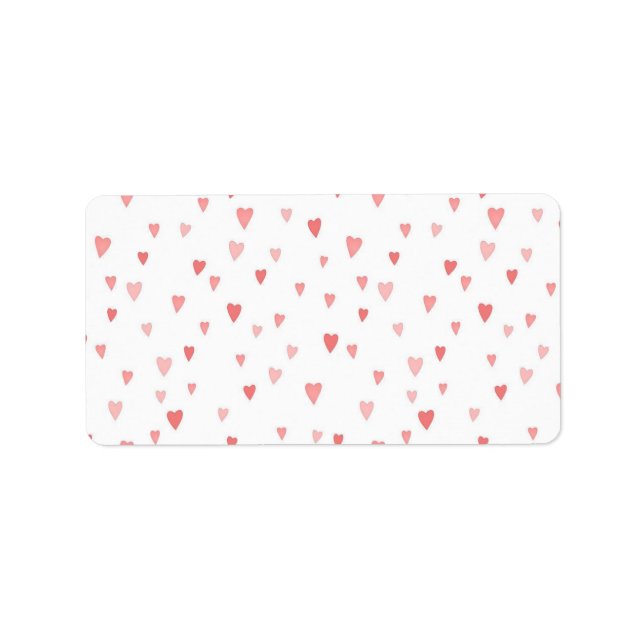 Étiquette Minuscule Coeur rose (Devant)