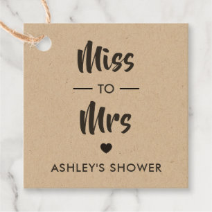 Étiquette Miss to Mrs, Étiquette Cadeau de Baby Sh
