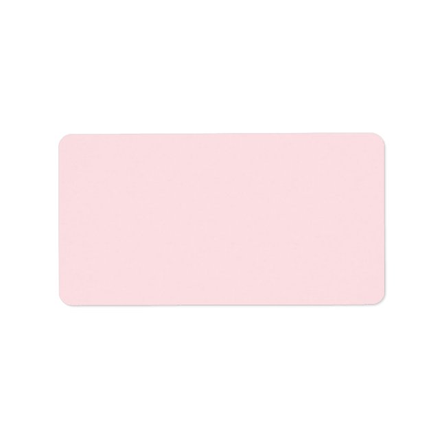 Étiquette Misty Rose clair bébé rose couleur solide Arrière  (Devant)