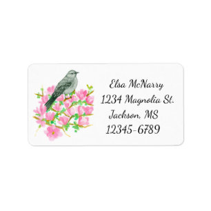 Étiquette Mockingbird Magnolia Return Address