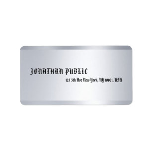 Étiquette Modèle minimaliste moderne Silver