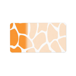 Étiquette Modèle orange d'impression de girafe