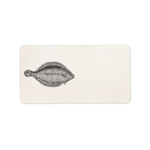 Étiquette Modèle personnalisé par poissons vintages de fle