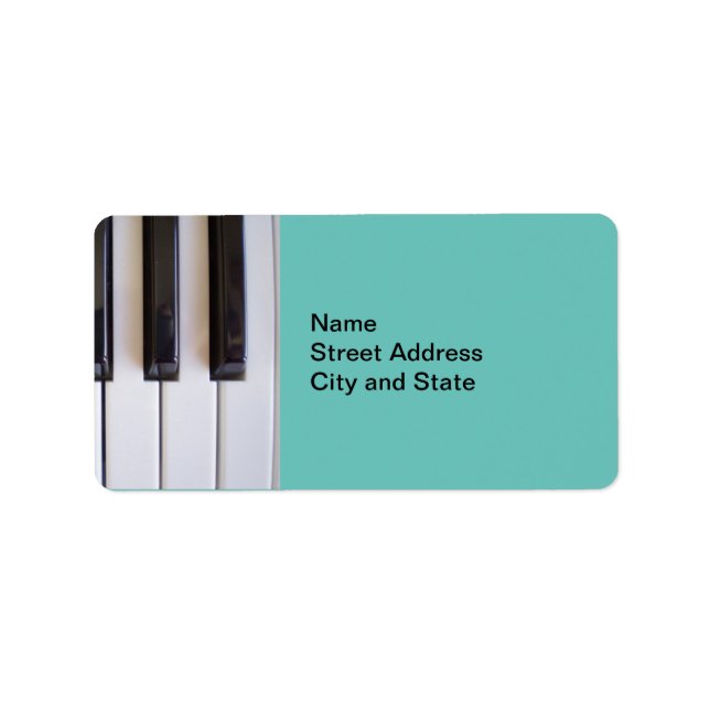 Étiquette Modèle Piano Keys (Devant)